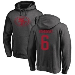 Mitch Wishnowsky Ash One Color - #6 Football San Francisco 49ers Pullover Hoodie