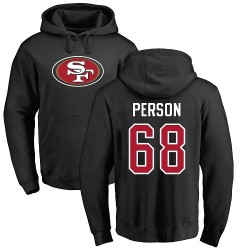 Mike Person Black Name & Number Logo - #68 Football San Francisco 49ers Pullover Hoodie