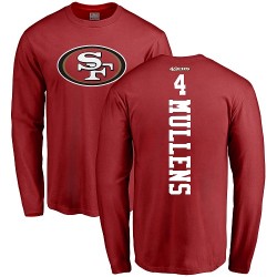 Nick Mullens Red Backer - #4 Football San Francisco 49ers Long Sleeve T-Shirt