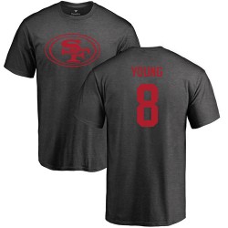 Steve Young Ash One Color - #8 Football San Francisco 49ers T-Shirt