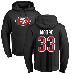 Tarvarius Moore Black Name & Number Logo - #33 Football San Francisco 49ers Pullover Hoodie