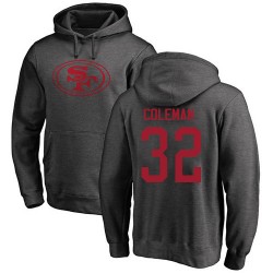 Tevin Coleman Ash One Color - #26 Football San Francisco 49ers Pullover Hoodie