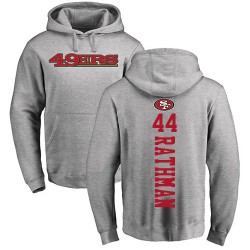Tom Rathman Ash Backer - #44 Football San Francisco 49ers Pullover Hoodie