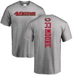 Tarvarius Moore Ash Backer - #33 Football San Francisco 49ers T-Shirt