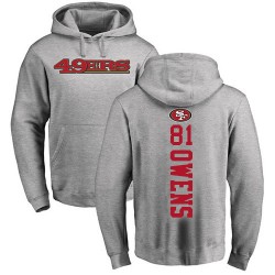 Terrell Owens Ash Backer - #81 Football San Francisco 49ers Pullover Hoodie