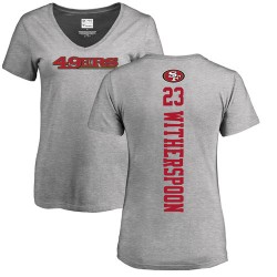 Women's Ahkello Witherspoon Ash Backer - #23 Football San Francisco 49ers T-Shirt