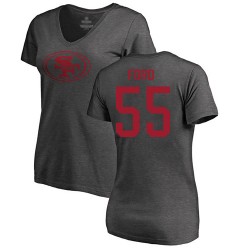 Women's Dee Ford Ash One Color - #55 Football San Francisco 49ers T-Shirt