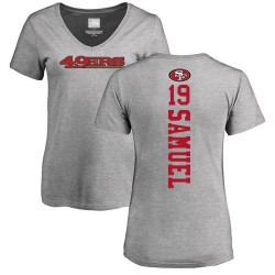 Women's Deebo Samuel Ash Backer - #19 Football San Francisco 49ers T-Shirt