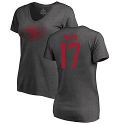 Women's Jalen Hurd Ash One Color - #17 Football San Francisco 49ers T-Shirt