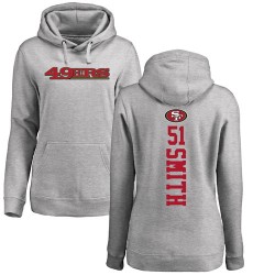 Women's Malcolm Smith Ash Backer - #51 Football San Francisco 49ers Pullover Hoodie