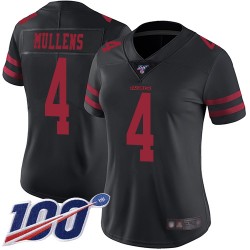 Limited Women's Nick Mullens Black Alternate Jersey - #4 Football San Francisco 49ers 100th Season Vapor Untouchable
