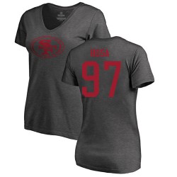 Women's Nick Bosa Ash One Color - #97 Football San Francisco 49ers T-Shirt