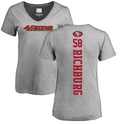 Women's Weston Richburg Ash Backer - #58 Football San Francisco 49ers T-Shirt