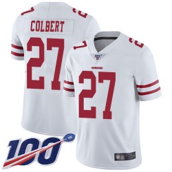 Limited Youth Adrian Colbert White Road Jersey - #27 Football San Francisco 49ers 100th Season Vapor Untouchable