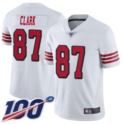 Limited Youth Dwight Clark White Jersey - #87 Football San Francisco 49ers 100th Season Rush Vapor Untouchable