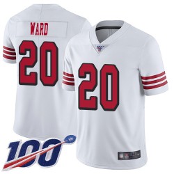 Limited Youth Jimmie Ward White Jersey - #20 Football San Francisco 49ers 100th Season Rush Vapor Untouchable