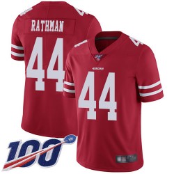 Limited Youth Tom Rathman Red Home Jersey - #44 Football San Francisco 49ers 100th Season Vapor Untouchable