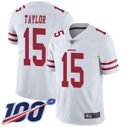 Limited Youth Trent Taylor White Road Jersey - #15 Football San Francisco 49ers 100th Season Vapor Untouchable