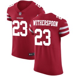 Elite Men's Ahkello Witherspoon Red Home Jersey - #23 Football San Francisco 49ers Vapor Untouchable