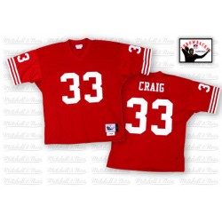 Authentic Men's Roger Craig Red Home Jersey - #33 Football San Francisco 49ers Throwback