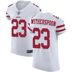 Elite Men's Ahkello Witherspoon White Road Jersey - #23 Football San Francisco 49ers Vapor Untouchable