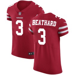 Elite Men's C. J. Beathard Red Home Jersey - #3 Football San Francisco 49ers Vapor Untouchable