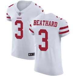 Elite Men's C. J. Beathard White Road Jersey - #3 Football San Francisco 49ers Vapor Untouchable