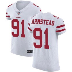 Elite Men's Arik Armstead White Road Jersey - #91 Football San Francisco 49ers Vapor Untouchable