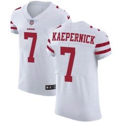 Elite Men's Colin Kaepernick White Road Jersey - #7 Football San Francisco 49ers Vapor Untouchable