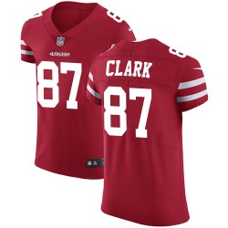 Elite Men's Dwight Clark Red Home Jersey - #87 Football San Francisco 49ers Vapor Untouchable