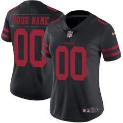 Limited Women's Black Alternate Jersey - Football Customized San Francisco 49ers Vapor Untouchable