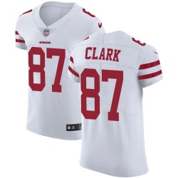 Elite Men's Dwight Clark White Road Jersey - #87 Football San Francisco 49ers Vapor Untouchable