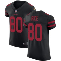 Elite Men's Jerry Rice Black Alternate Jersey - #80 Football San Francisco 49ers Vapor Untouchable