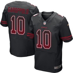 Elite Men's Jimmy Garoppolo Black Alternate Jersey - #10 Football San Francisco 49ers Drift Fashion