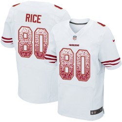 Elite Men's Jerry Rice White Road Jersey - #80 Football San Francisco 49ers Drift Fashion