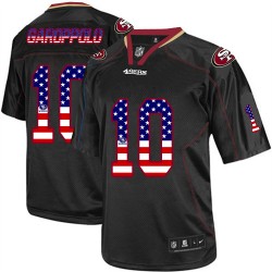 Elite Men's Jimmy Garoppolo Black Jersey - #10 Football San Francisco 49ers USA Flag Fashion