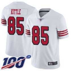 Limited Men's George Kittle White Jersey - #85 Football San Francisco 49ers 100th Season Rush Vapor Untouchable