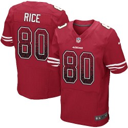 Elite Men's Jerry Rice Red Home Jersey - #80 Football San Francisco 49ers Drift Fashion