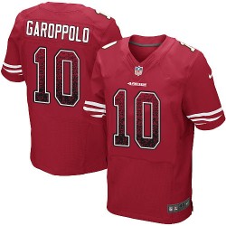 Elite Men's Jimmy Garoppolo Red Home Jersey - #10 Football San Francisco 49ers Drift Fashion