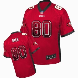 Elite Men's Jerry Rice Red Jersey - #80 Football San Francisco 49ers Drift Fashion