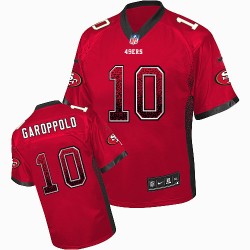 Elite Men's Jimmy Garoppolo Red Jersey - #10 Football San Francisco 49ers Drift Fashion