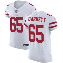 Elite Men's Joshua Garnett White Road Jersey - #65 Football San Francisco 49ers Vapor Untouchable