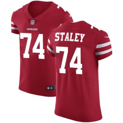 Elite Men's Joe Staley Red Home Jersey - #74 Football San Francisco 49ers Vapor Untouchable