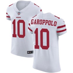 Elite Men's Jimmy Garoppolo White Road Jersey - #10 Football San Francisco 49ers Vapor Untouchable